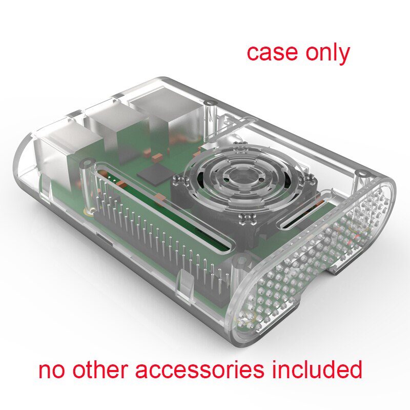 Aokin raspberry  pi 4 fodral, raspberry  pi 3 b plus fodral som är kompatibelt med raspberry  pi 2b, pi 3b: Pi3 transparent fodral