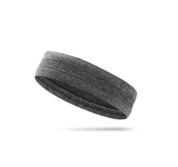 Dam svettband män sport fukttransporterande halkfritt pannband unisex andningsband för sport fitness träning: Mörkgrå