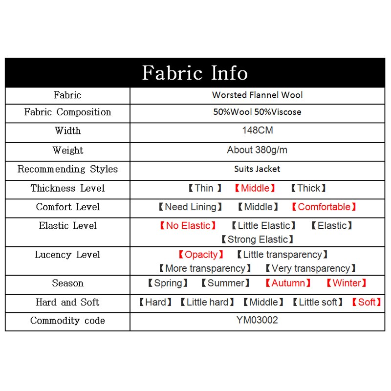 The Cloth 380g/m Weight Worsted Flannel Wool Fabrics Garment Material Autumn Women Suits Jacket Sewing Cloth Tailor