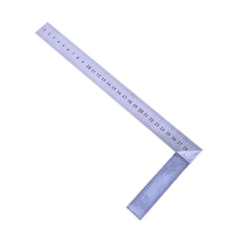 90 Degree Angle Ruler Metal Steel Straight Square 30cm/1mm Engineers Wood Measuring Instruments Try Square Woodworking Tools