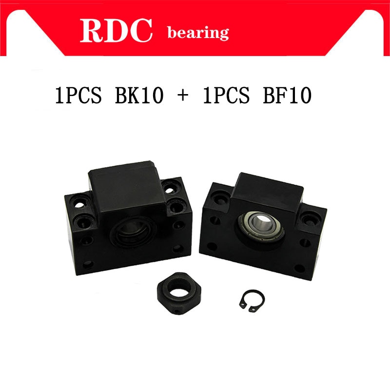 BK10 BF10 Set : 1 pc of BK10 and 1 pc BF10 for SFU1204 Ball Screw End Support CNC parts BK/BF10