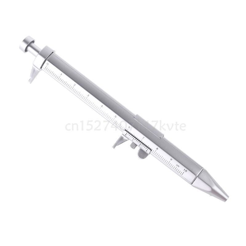 Bolígrafo Vernier de plástico regla multifunción 2 en 1 Gel bolígrafos reglas
