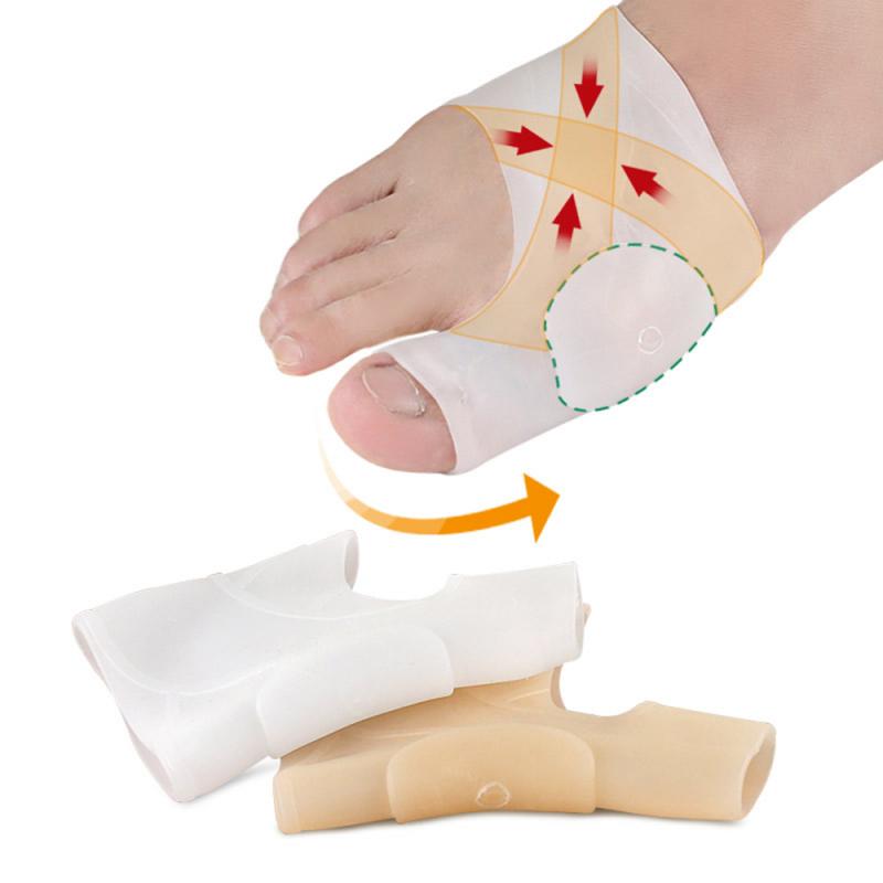 Isovarvas päällekkäisyys silikoni hallux valgus korjain varpaan erottimet nuppi korjaimet jalka sormi halkaisija varpaan suoja ortoosi