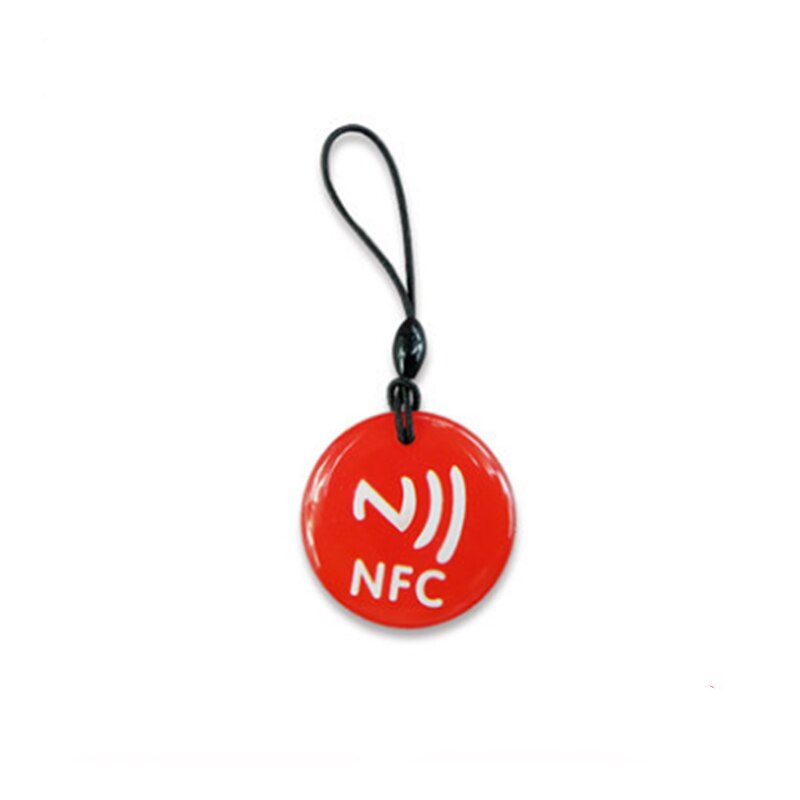 1pcs Waterproof 3 colors Crystal Epoxy NFC Tag Ntag213 for All NFC Phones: Red