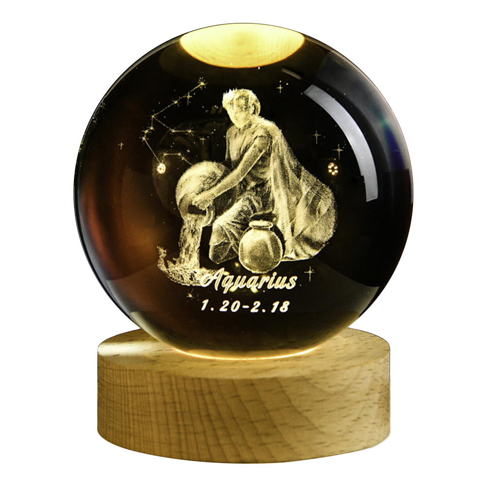 Usb 3d Kristallen Bol 12 Constellatie Led Nachtlampje Decor Lichtgevende Projectoren Slaapkamer Decor Nachtlampgeschenken Voor Kinderen Paar: L / Deep Blue