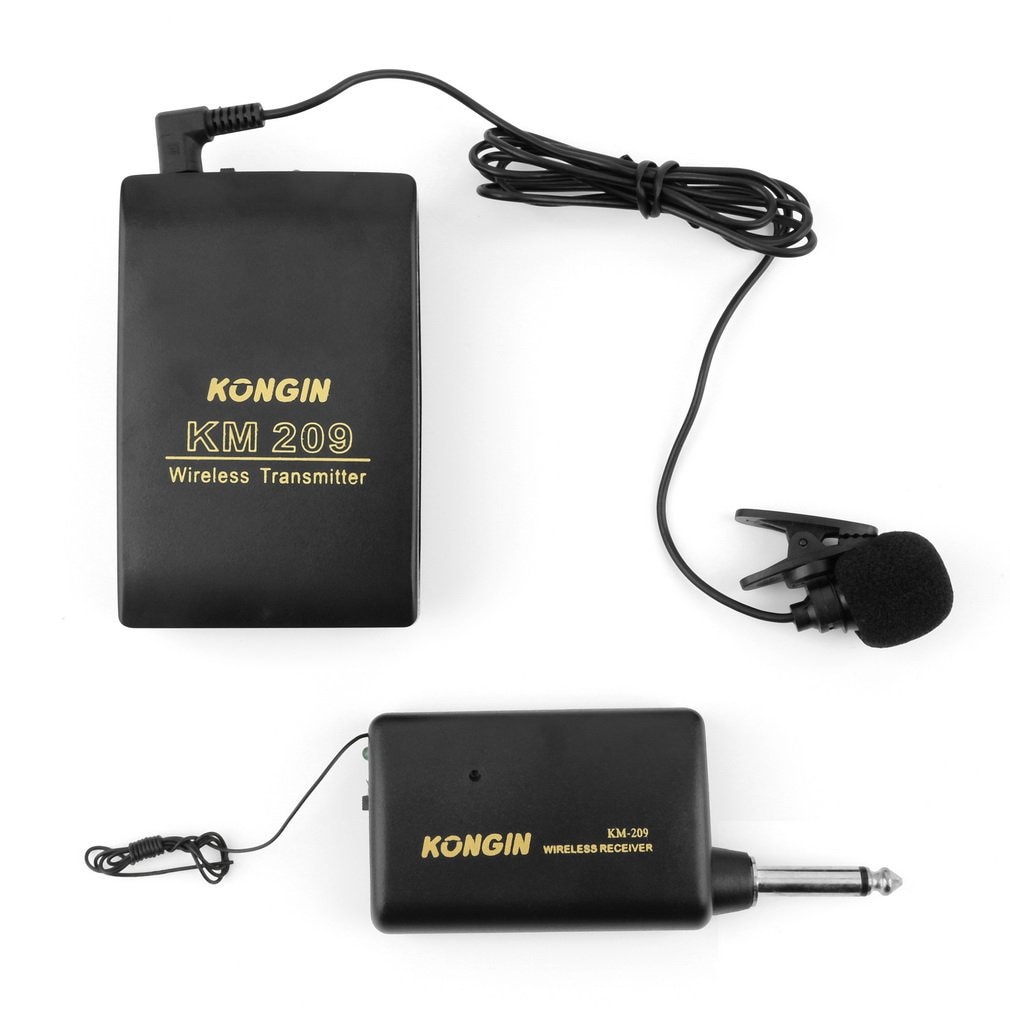 VHF Stage Wireless Lavalier Lapel Headset Microphone System Mic FM Transmitter