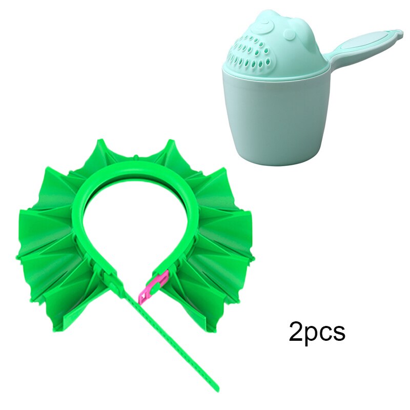 2pcs Baby Wash Hair Baby Cup Shower Cap Soft Adjustable EVA Foam Shampoo Cap Protect Kids Eyes