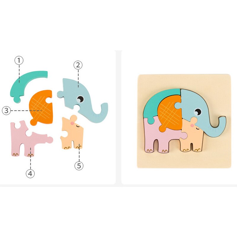 1 sztuk drewniane Puzzle 3D zabawka dla dziecka Cartoon zwierząt/ruchu Puzzle edukacyjne kolorowa zabawka poznanie dziecko zabawki edukacyjne dla dzieci