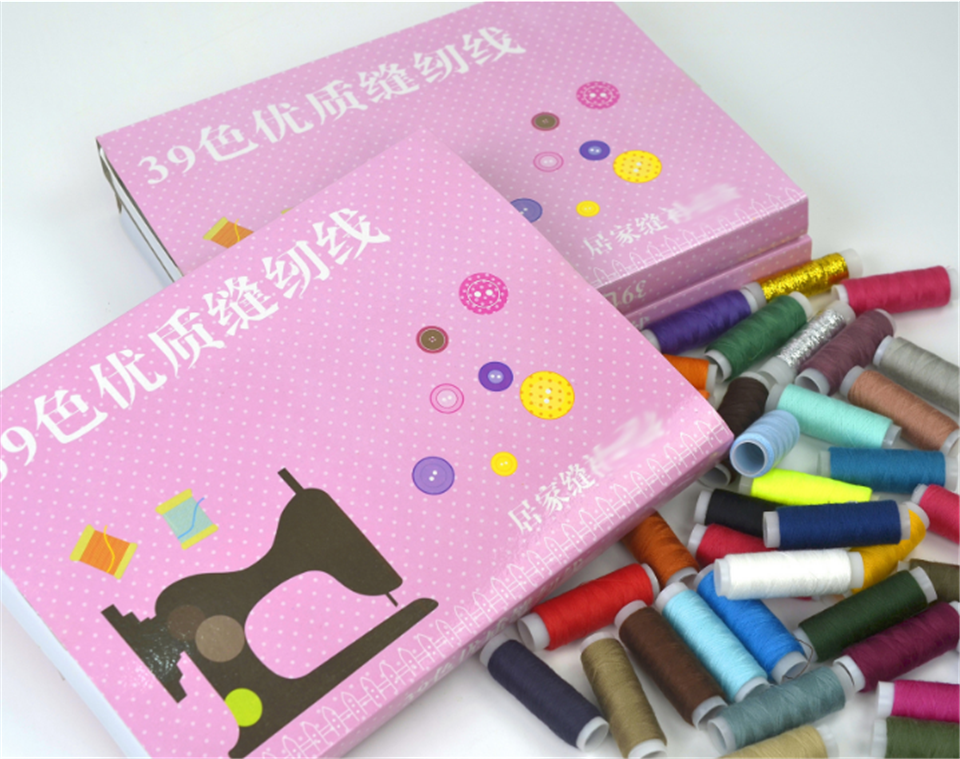 39 Color Handmade Sewing Thread Home Embroidery Sewing Machine Line Box Durable Sturdy Hand Stitching