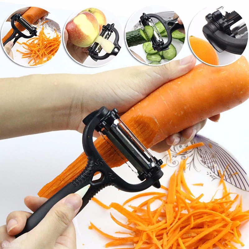 360 Graden Roterende Multifunctionele Keuken Tool Groente Fruit Aardappel Wortel Dunschiller Rasp Raap Cutter Slicer Meloen Gadget Q28