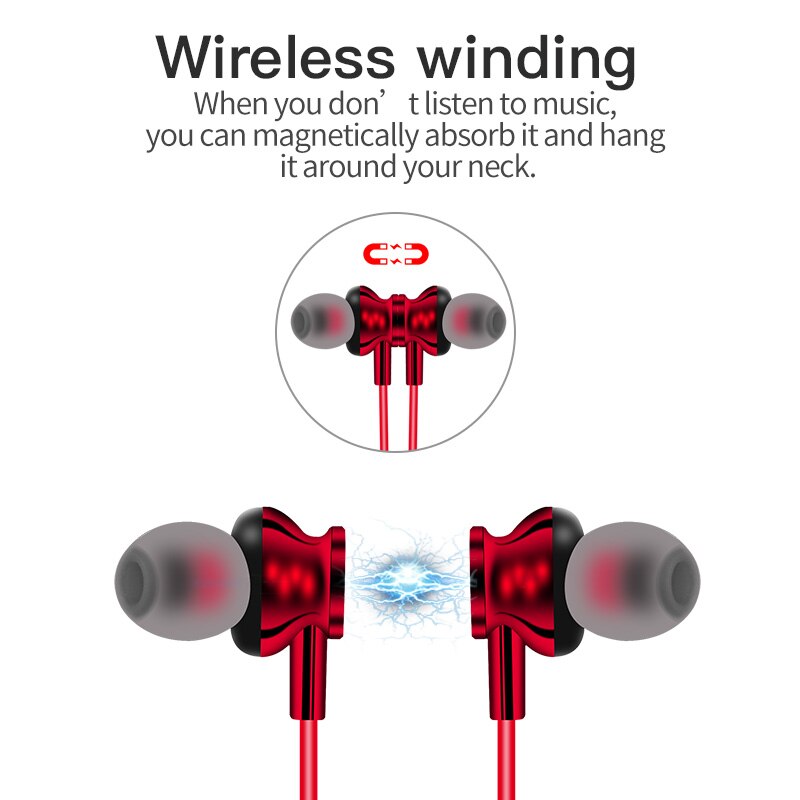 Magnetic Wireless Bluetooth 5.0 Earphones Neckband Stereo Headset Handsfree Waterproof Earbuds Headphones With Mic earpiece