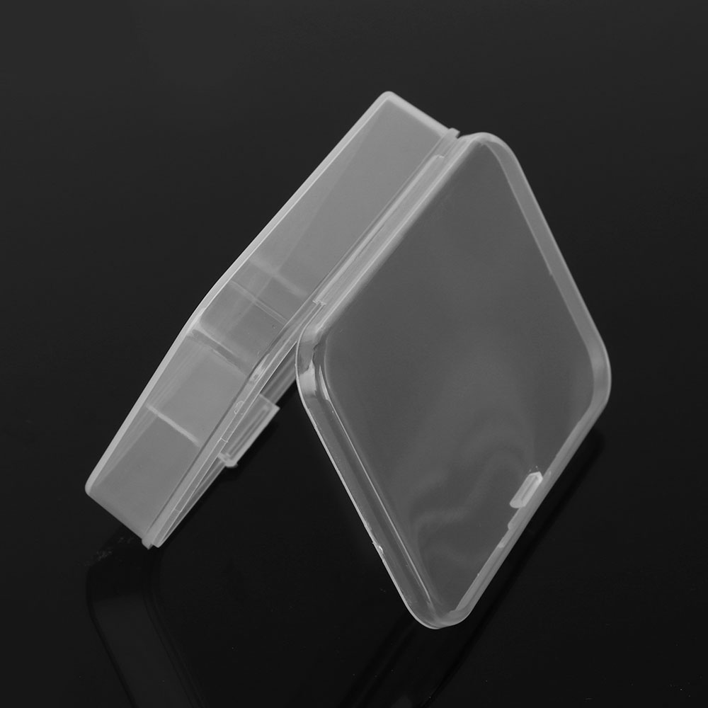 1/2Pcs Small Plastic Transparent With Lid Collection Credit Card Bank Card Container Case Storage Box