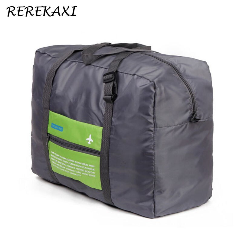 Rerekaxi Polyester Folding Reistassen Grote Capaciteit Water Proof Unisex Plunjezak Bagage Handtassen Draagbare Bagage Tas