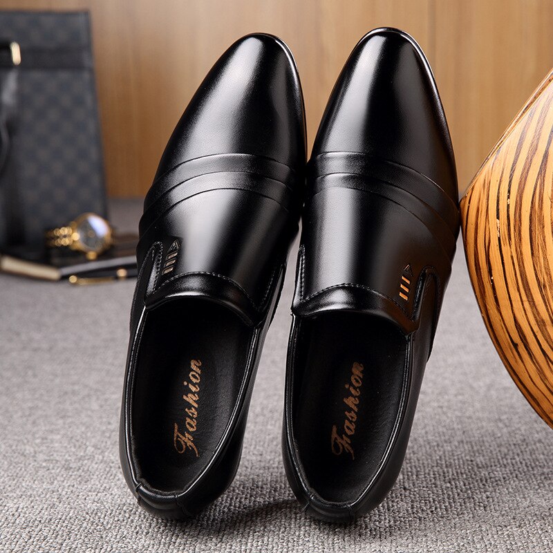 Mens Formal Shoes Leather Oxford Shoes for Men Wedding Laces Leather Brogues Shoes