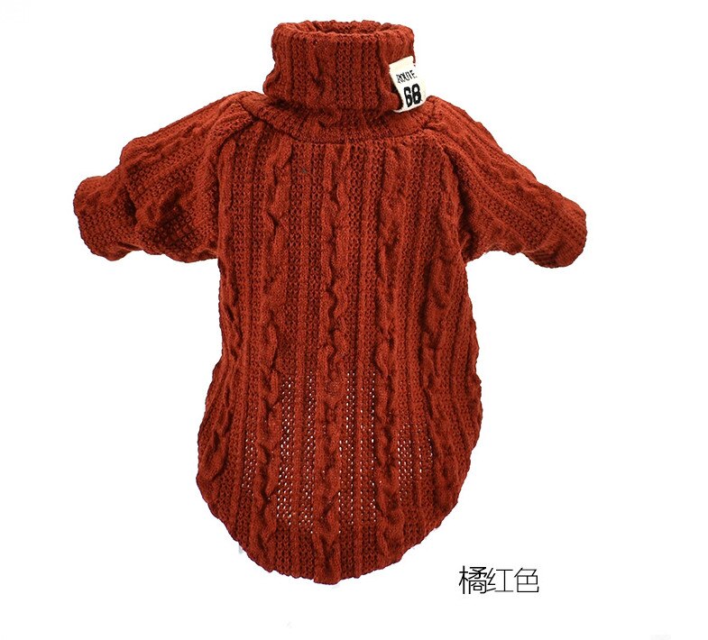 Pull tricot pour animaux chat | Chiot, chien, tricot , pulls classiques, tricot à col roulé, petits chiens, chaton chats, vêtements tricot doux: Orange / XS