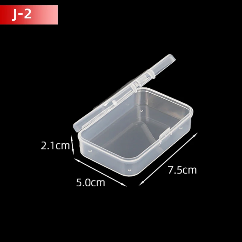 Caja de almacenamiento de PP, Mini contenedor de caja de plástico transparente, caja de embalaje rectangular cuadrada para joyería, cuentas, artículos pequeños, 5 uds./10 Uds.: S / YELLOW