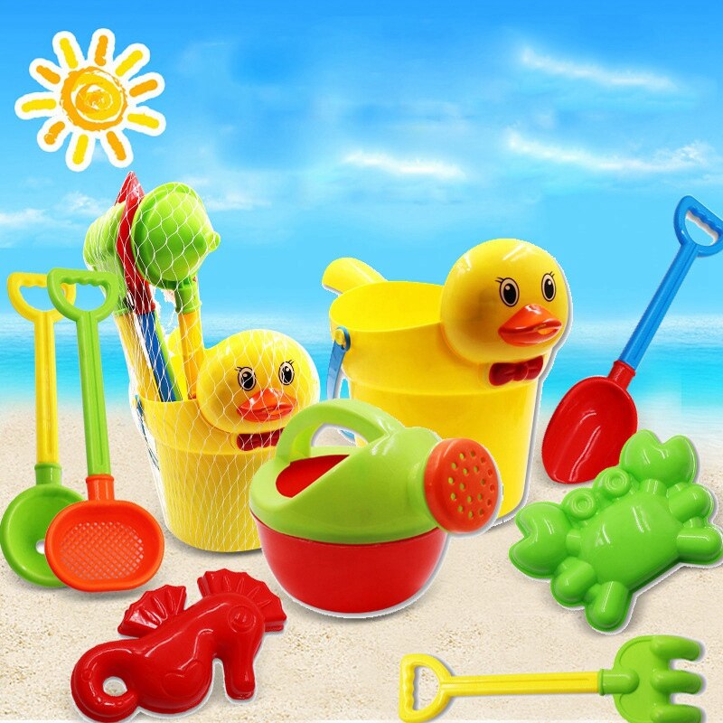 Baby Strand Speelgoed Bad Play Set Met Eenden Emmer Zand Tool Model Water Spel Zand Spelen Voor Kinderen