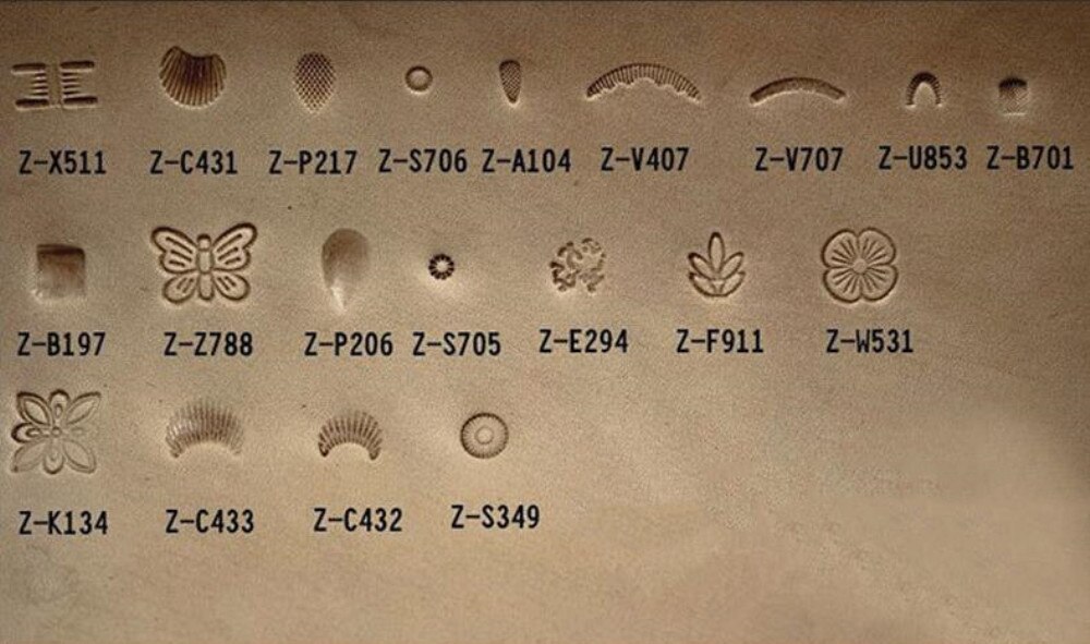 20 Pieces/Set Leather Working Saddle Making Tools Carving Leather Craft Stamps Alloy Leather Tools DIY