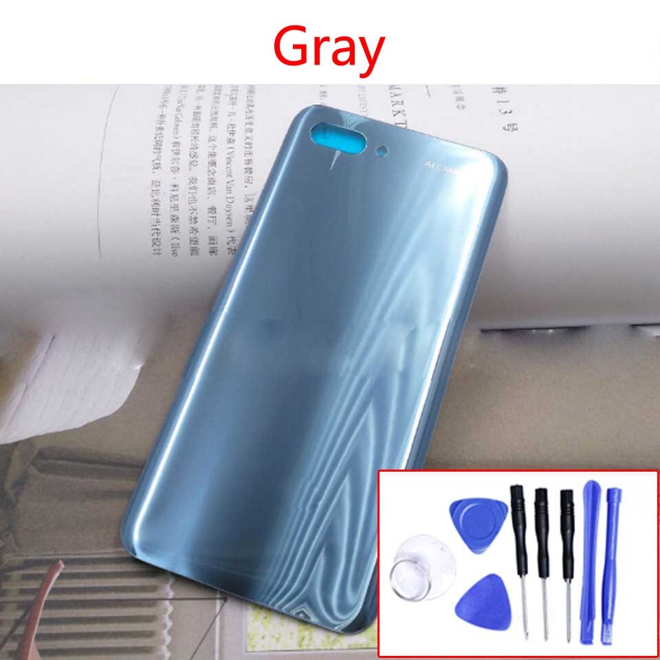 Para huawei honor 10 traseira da bateria de vidro capa porta traseira habitação caso para honor10 COL-AL00 al10 tl00 chassi escudo substituição: Gray-With tool