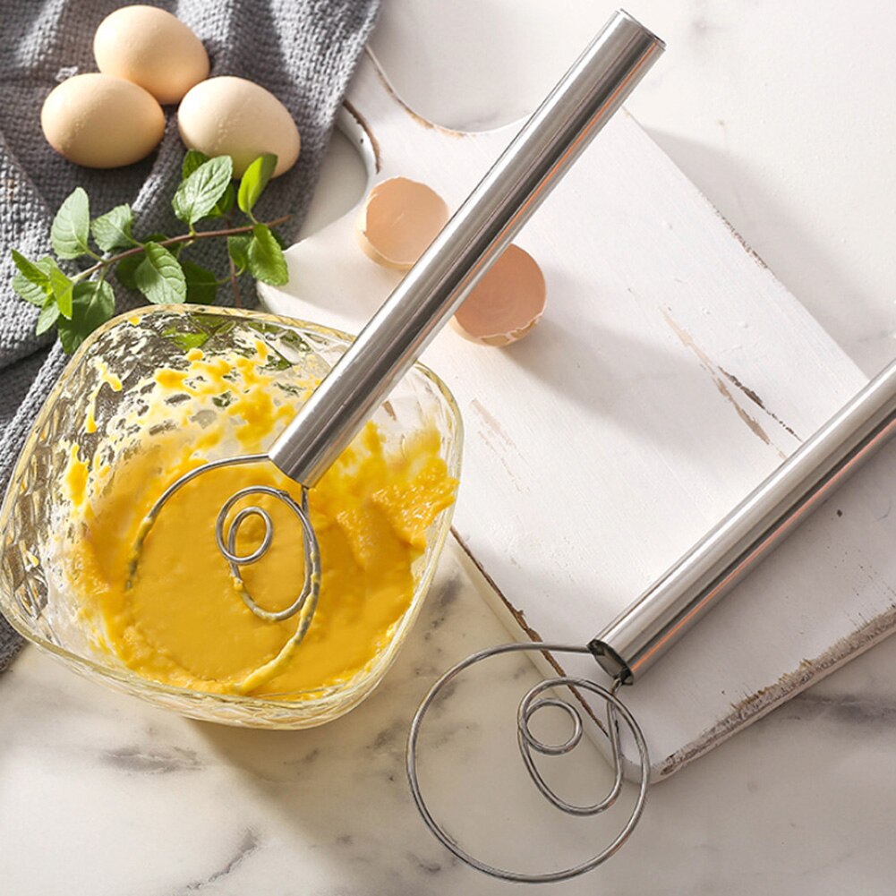 Handmatige roestvrijstalen eierklopper melkklopper blender keukenbenodigdheden de eierklopper is perfect voor het roeren van brooddeeg