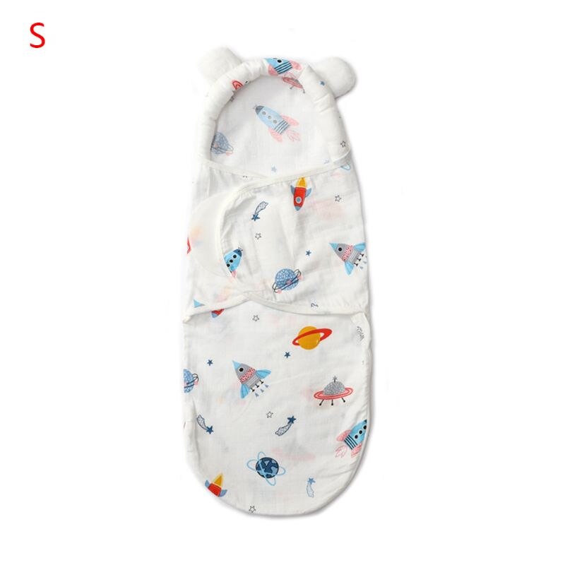 Bébé coton lange d'emmaillotage doux couverture de couchage -né respirant réglable sac de nuit pour garçons filles: S2