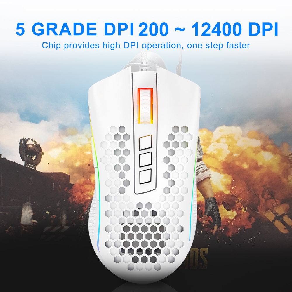 Redragon Storm M808 Usb Bedrade Rgb Gaming Muis 12400 Dpi Programmeerbare Game Muizen Backlight Ergonomische Laptop Pc Computer