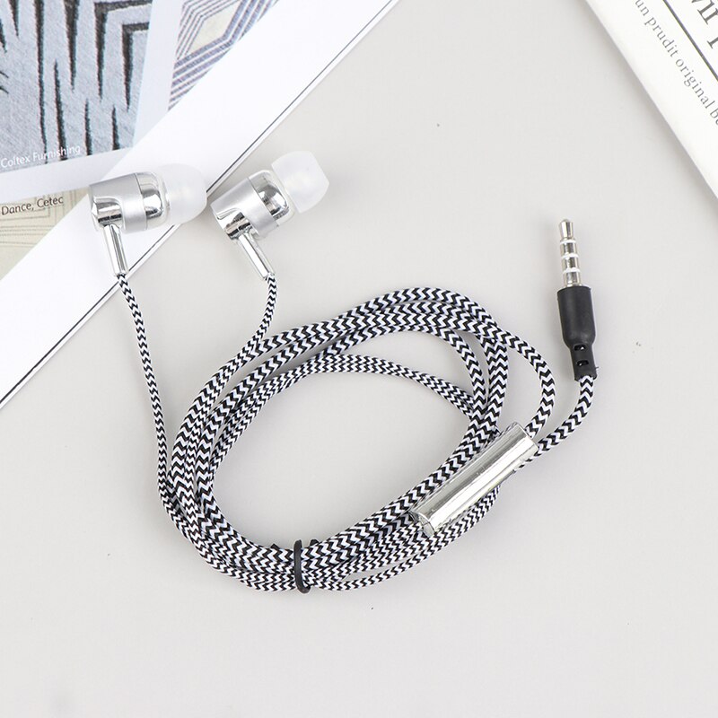 1pc stereo-ohrhörer mit kabel (nylon-geflechtkabel), headset mit mikrofon für xiaomi, laptops, smartphones und huawei: Stil -01