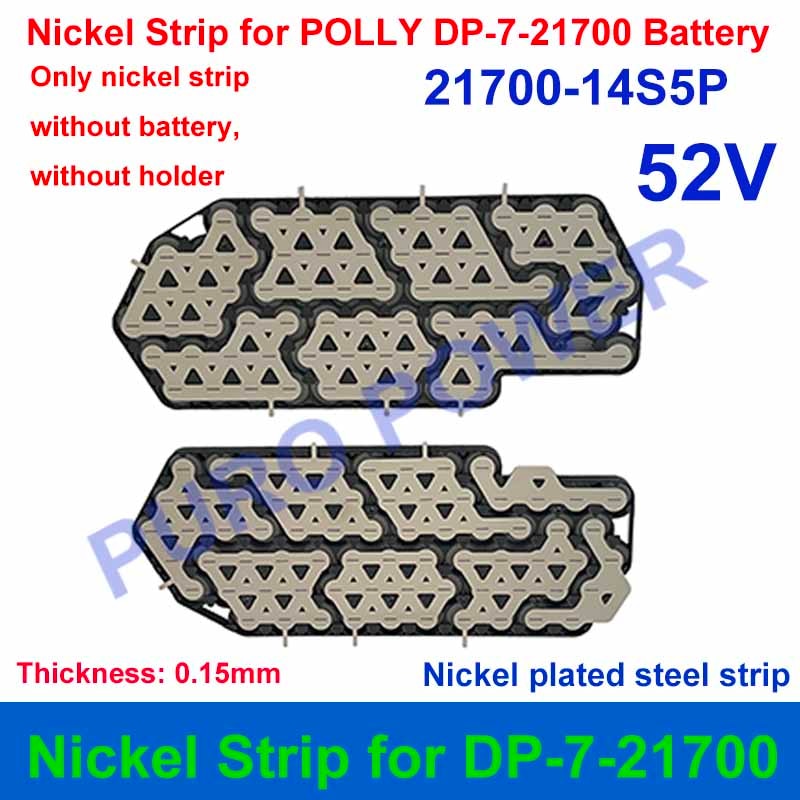 POLLY DP-7-21700 caja de batería compatible con 70 Uds 21700 celdas caja vacía tira de níquel 10S 13S 14S 35A DP-2170-7 para batería DIY 36V 48V 52V