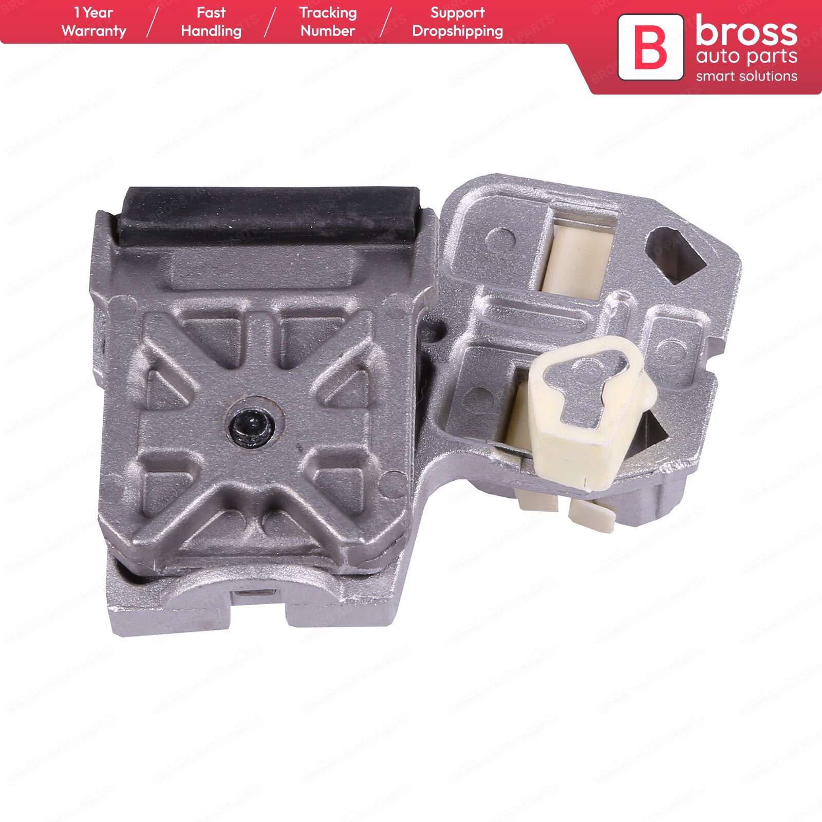 Bross Auto Parts BWR40 Electrical Power Window Regulator Clip, Metal, Front Left Door LA for VW Golf MK4 Bora, Peugeot 607