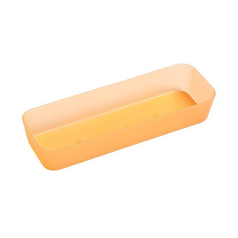 Desk Storage Drawer Divider Bathroom Kitchen Organizer Plastic Box Office Home Jewelry Makeup Organization Grocery Storage Tray: Orange M