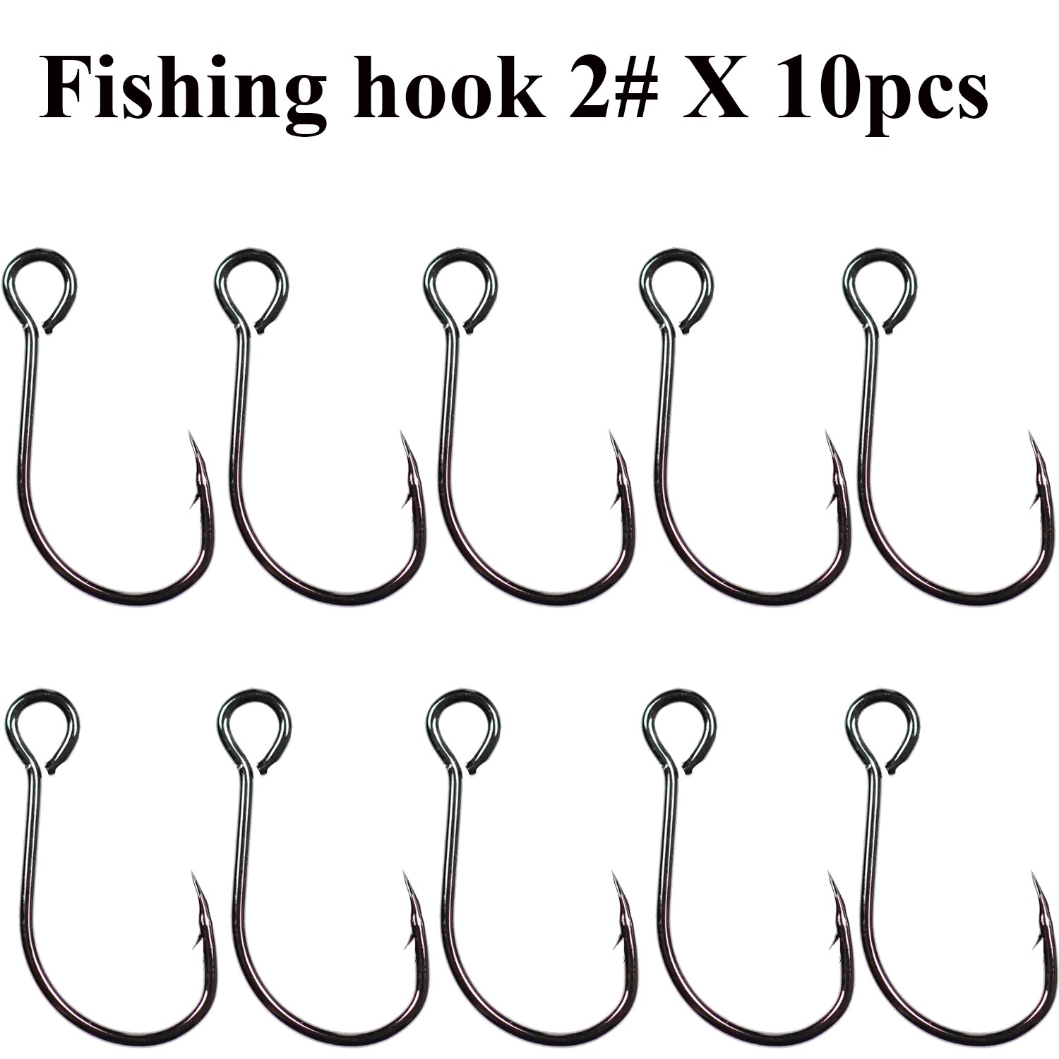 10pcs Fishing Hooks Set High Carbon Steel Inline Single Hook Jig Barbed Fishhook Fishing Tackle Accessories assist hooks for jig: Burgundy