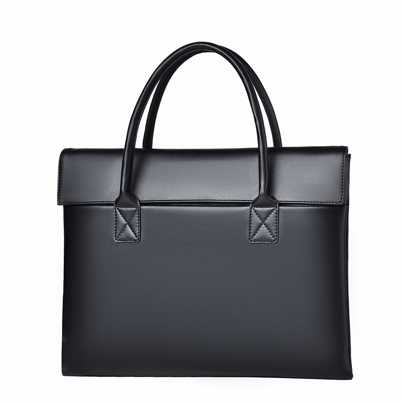 Large Capacity Laptop Bag - Stylish and durable briefcase with multiple compartments for daily essentials and laptop accessories: black