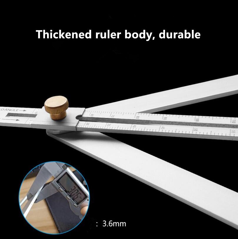 DIY Multi-angle Corner Angle Finder Stainless Steel Protractor Tile Wood Ruler Woodworking Model Craft Angle Square