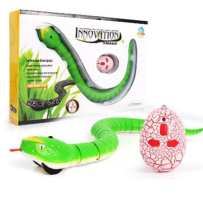 Infrarood Afstandsbediening Rattle Snake Speelgoed Simulatie Ratelslang April Fool 'S Dayrechargeable Afstandsbediening Realistische Voor Kids: green