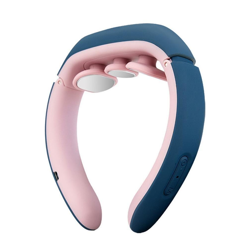 Neck Massager Heating Electric For Neck Relief Pain Cervical Promote Blood Muscle Relaxation Machine Stimulator Tool Circul Y4M2: C