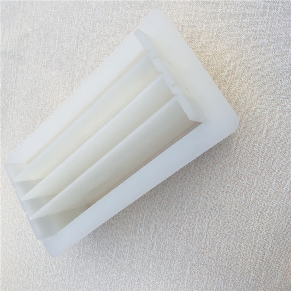 Rendering Soap Silicone Mold with Transparent Vertical Acrylic Clapboard White Rectangular Mould for DIY Handmade