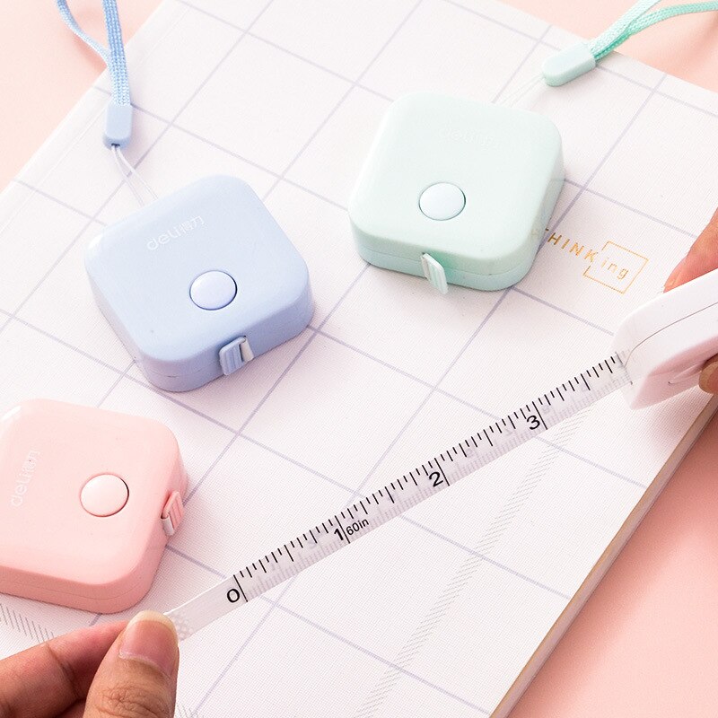 Color Leather measuring tape 1.5m metric Imperial inch flexible rule Portable tapeline Stationery Office school supplies A6811