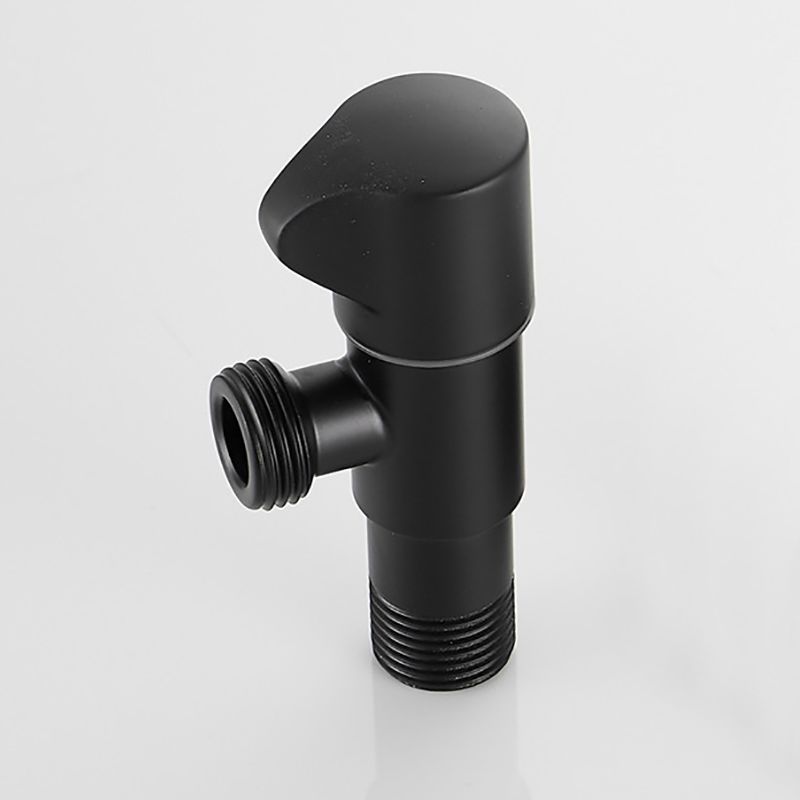 Quarter Turn Angle Stop Valve 304 Stainless Steel Faucet Shut Off Valve G1/2, Cold / Water Control Vavle, Black Painted