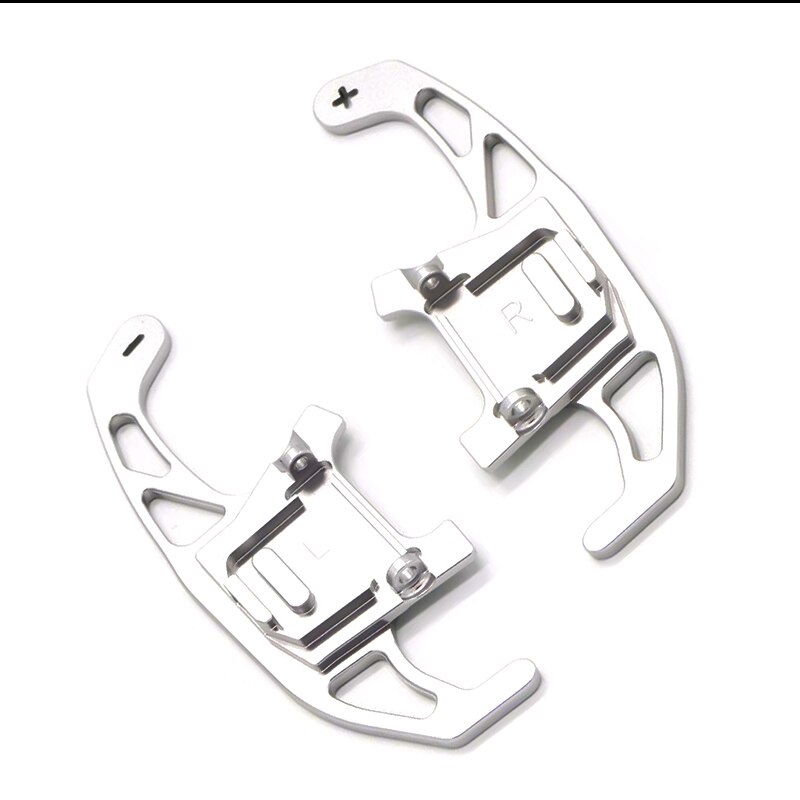 Aluminum Car Steering Wheel DSG Gear Shift Paddle Shifter Extension For VW Golf Jetta GLI Polo GTI MK7 Accessories: Silver