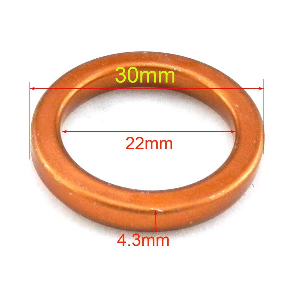 2 Stück Schalldämpfer-Auspuffdichtung für 49 cc 50 cc 110 cc 150 cc GY6 70 90 100 125 cc Rolle Fahrrad ATV Moped Teile: Gold