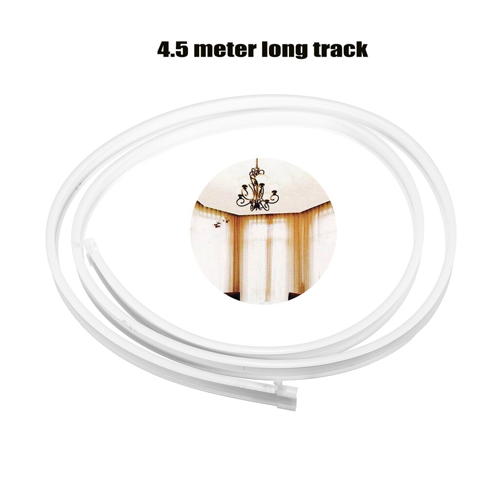 Mini Curtain Track Clamping Plate Adjustable Curved Curtain Track Mute Effect Set Durable 450cm Flexible Curtain Track