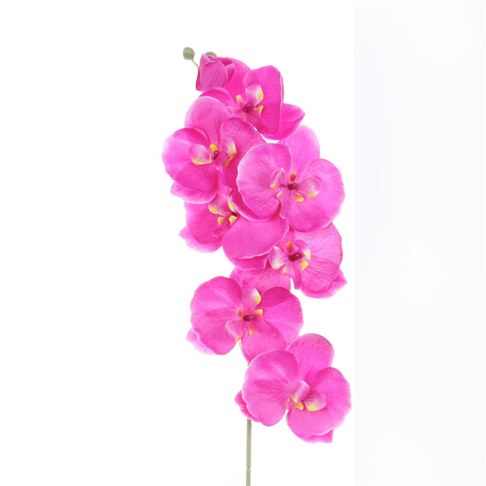 Bouquet d'orchidées artificielles, fleurs DIY, fleurs artificielles orchidées papillon, fleurs de Phalaenopsis, pour mariage, décoration pour la maison, 1 pièce: Lighe Purple