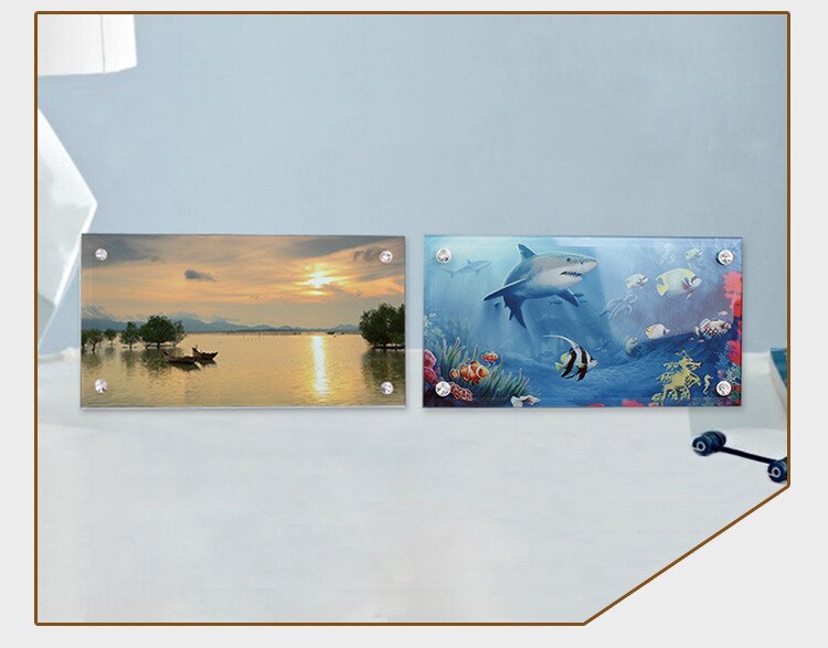 2pcs Blank Sublimation Crystal glass painting personality DIY glass frame Printing Sublimation Ink Transfer Print