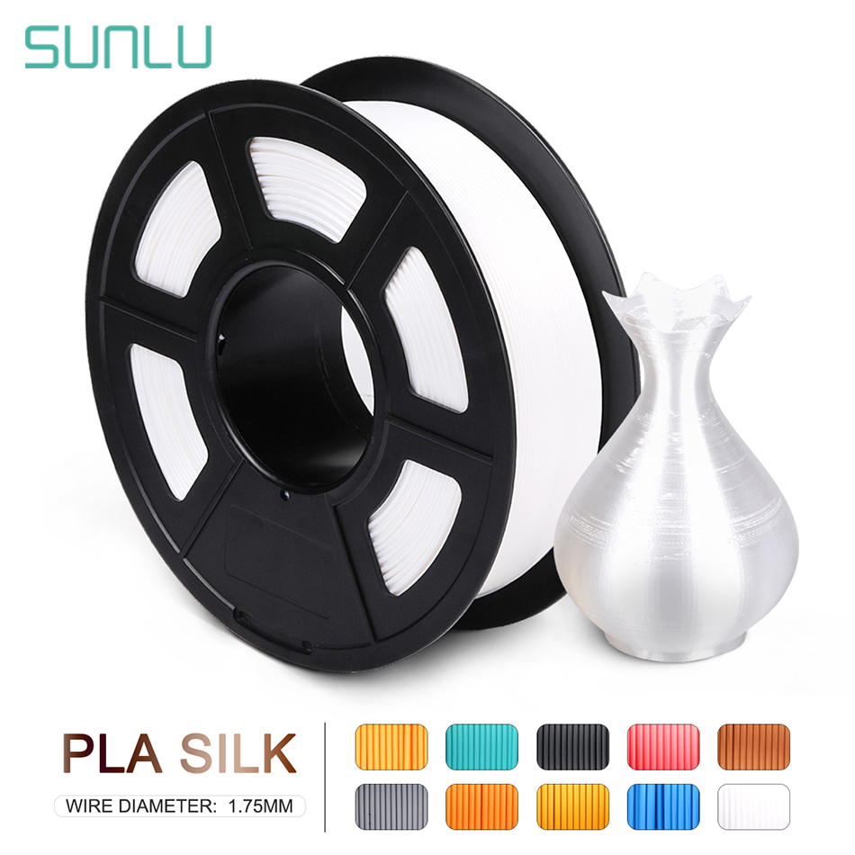 Sunlu Zijde Gloeidraad 1.75Mm 1Kg Zijde Textuur Pla Plus 3D Printing Filament Voor 3D Printer Dimensie Nauwkeurigheid +/-0.02Mm