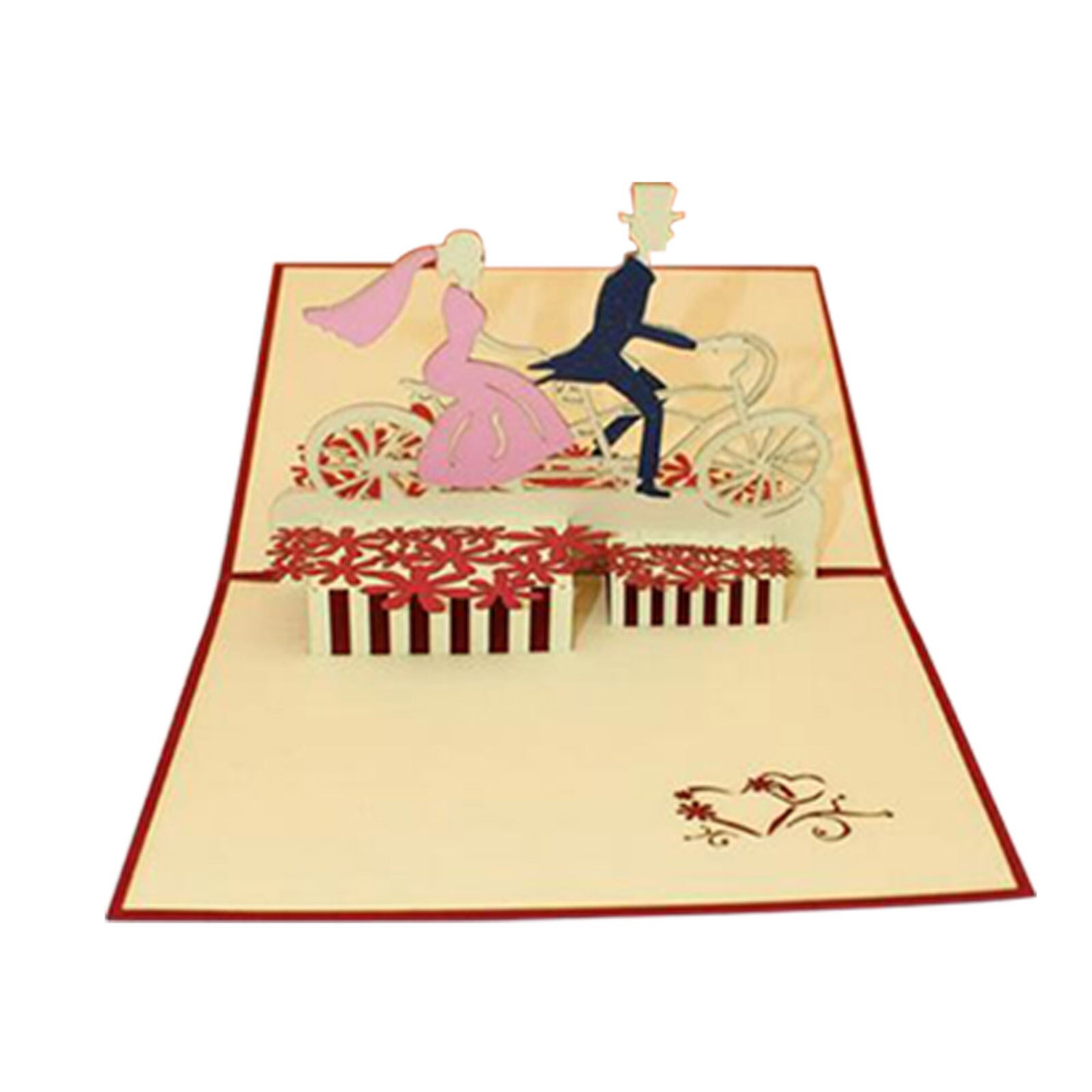 Love 3D Pop-Up Cards Valentines Day Postcard Stickers Wedding Invitation Greeting Blessing Card 98Anniversary for Her #27