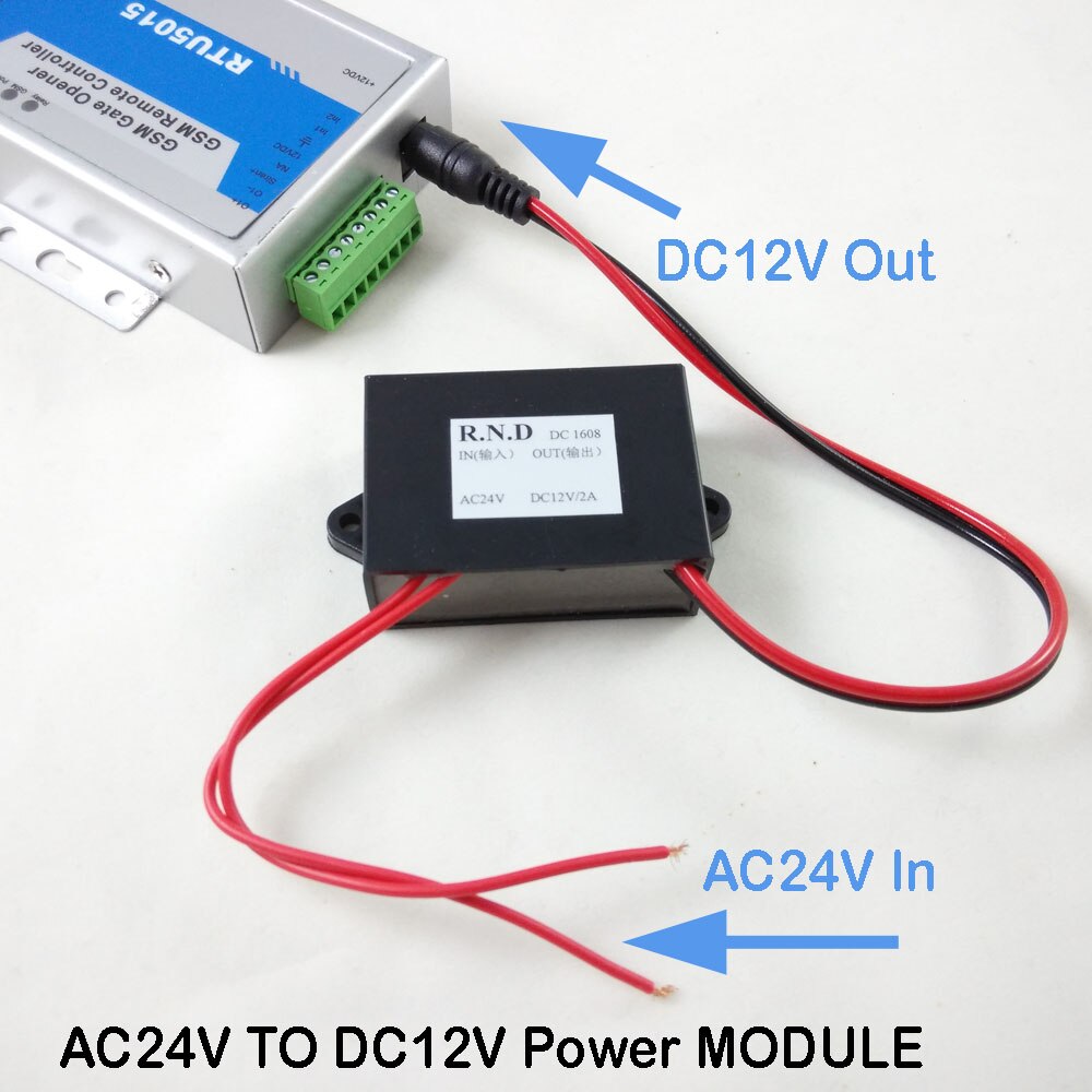 post Power module AC/DC18-40V input en DC12V uitgang voor RTU5015 en RTU5024 GSM Gate Opener