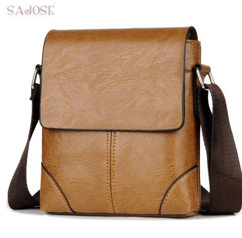 Mannen Crossbody Bag Mode Lederen Schoudertas Toevallige Zwarte Hand tas Voor Telefoon Reizen: Geel