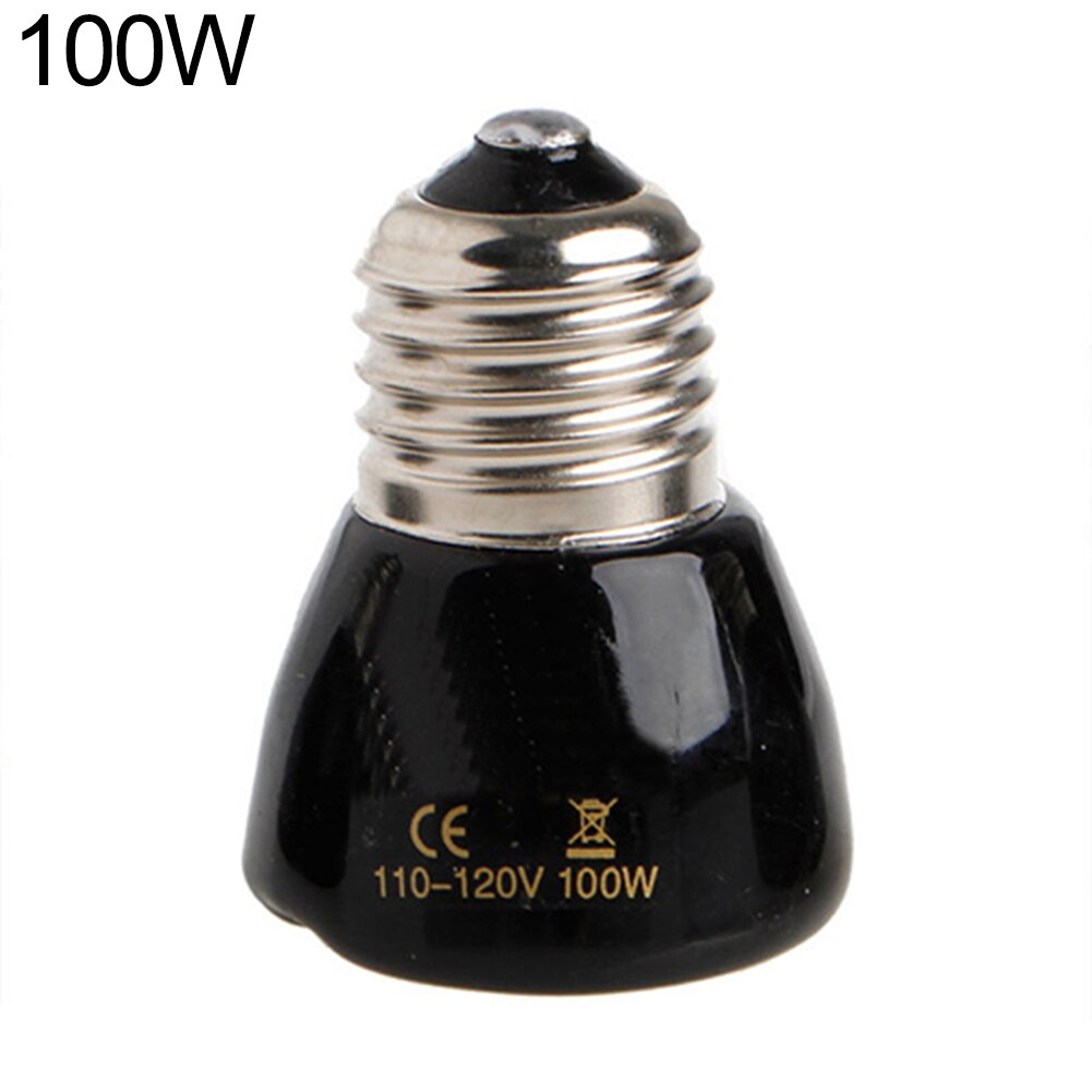 25/50/75/100W Far IR Mini Type Pet Breeding Emitter Lamp Ceramic Light Heat Bulb: 100w