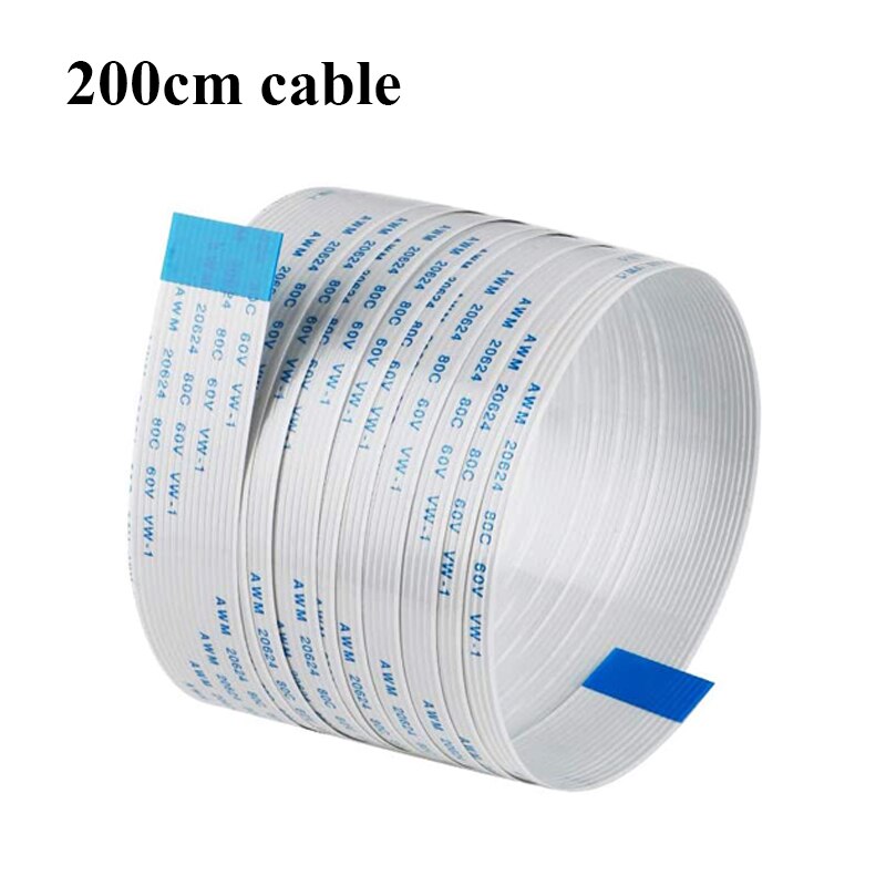 Raspberry Pi Camera Cable 15Pin FFC Cable 15cm/30cm/50cm/100cm/200cm Ribbon Flex Extension Cable for Raspberry Pi 4B 3B+ 3B 2B+: 200cm cable