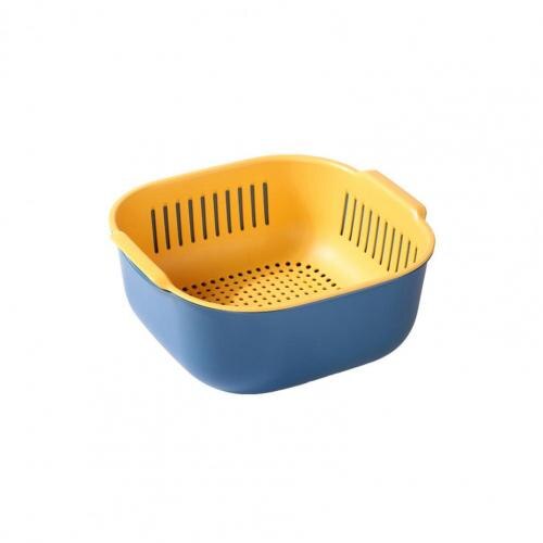 Pp 1 Set Nuttig Handig Gebruik Wassen Zeef Efficiënte Wassen Zeef Kom Hollow Voor Thuis: Blauw / L